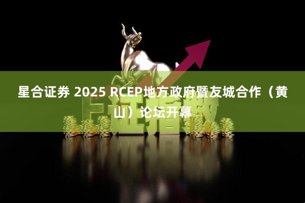 星合证券 2025 RCEP地方政府暨友城合作（黄山）论坛开幕