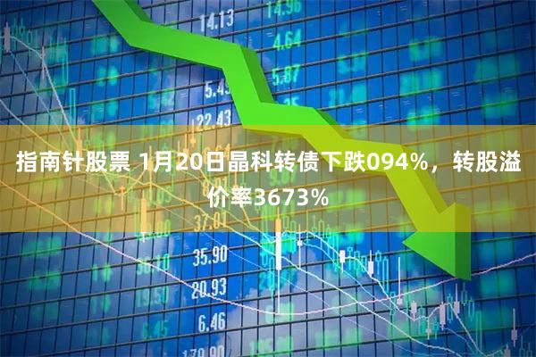 指南针股票 1月20日晶科转债下跌094%，转股溢价率3673%