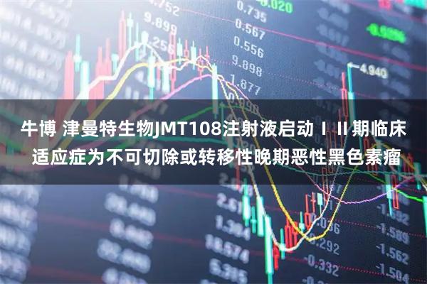 牛博 津曼特生物JMT108注射液启动ⅠⅡ期临床 适应症为不可切除或转移性晚期恶性黑色素瘤