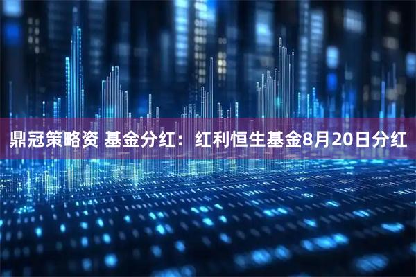 鼎冠策略资 基金分红：红利恒生基金8月20日分红